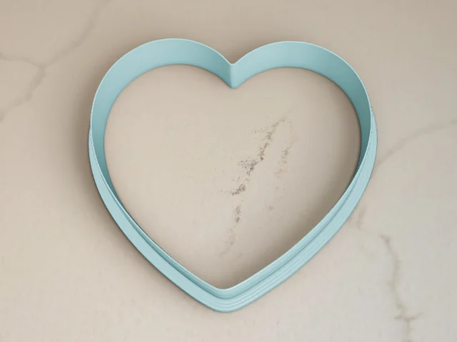 Example heart-shaped cutter design rendered in 3D
